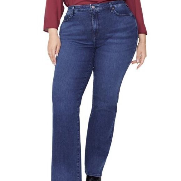 NYDJ Barbara Bootcut Jeans Wdnmbb2339 Blue Womens Plus Size 14W Denim Pa… - Picture 1 of 11